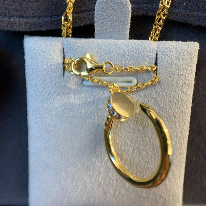 [Vellora Opalyn]JUSTE NECKLACE GOLD DIAMONDS