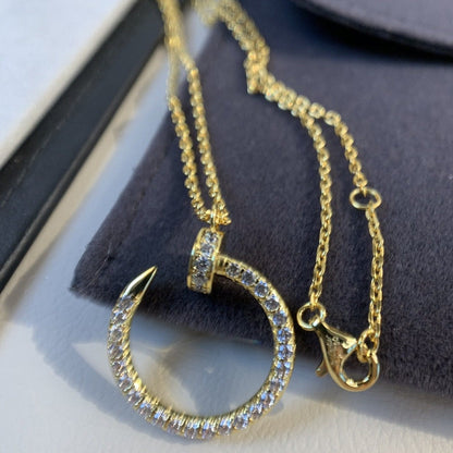 [Vellora Opalyn]JUSTE NECKLACE GOLD DIAMONDS
