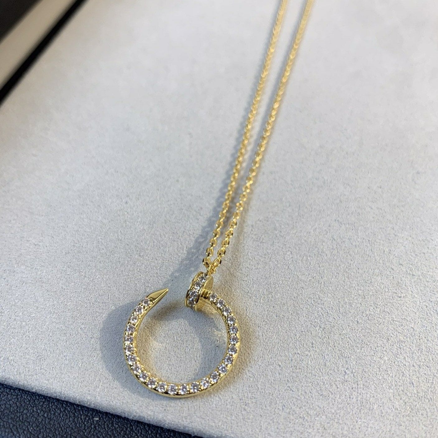 [Vellora Opalyn]JUSTE NECKLACE GOLD DIAMONDS