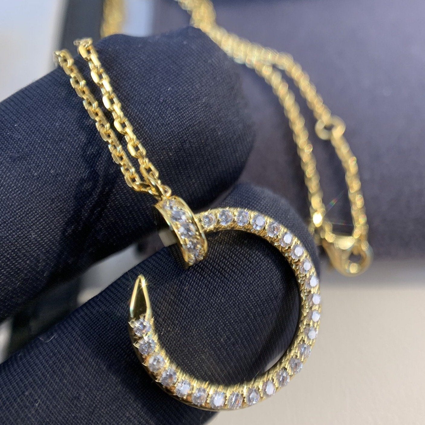 [Vellora Opalyn]JUSTE NECKLACE GOLD DIAMONDS