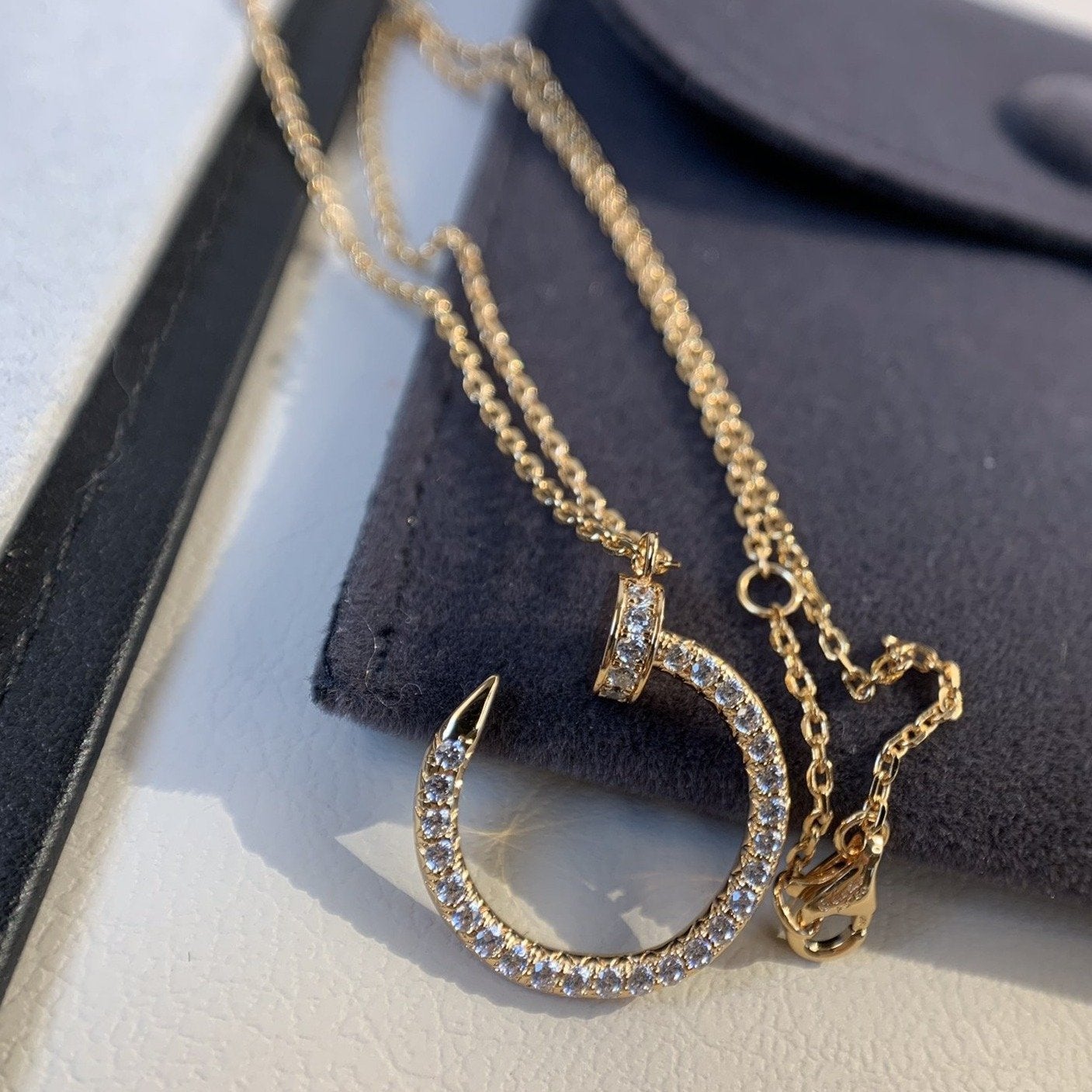 [Vellora Opalyn]JUSTE NECKLACE PINK GOLD DIAMONDS
