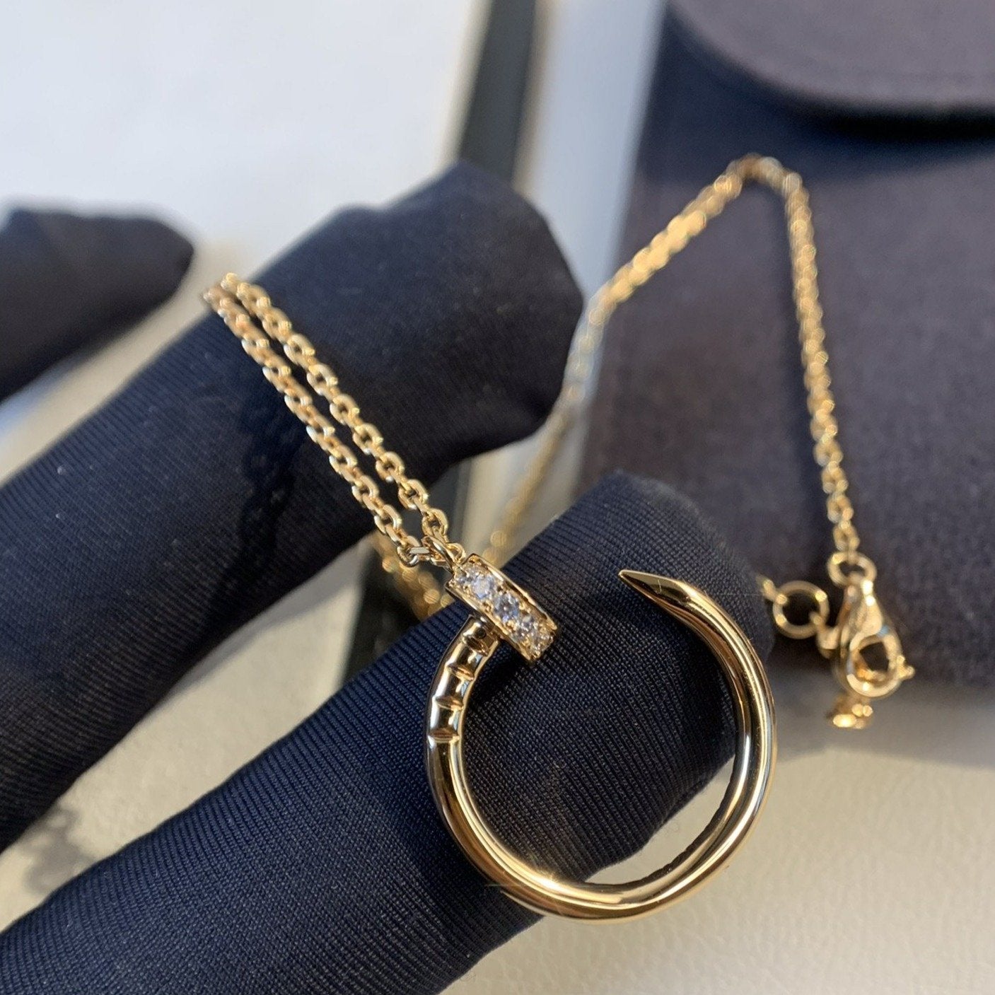 [Vellora Opalyn]JUSTE NECKLACE PINK GOLD DIAMONDS