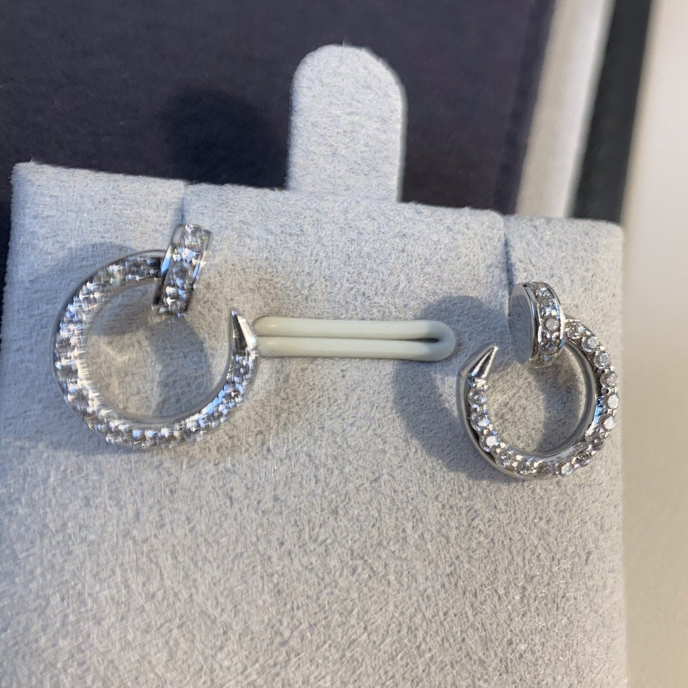 [Vellora Opalyn]JUSTE EARRINGS SILVER DIAMONDS