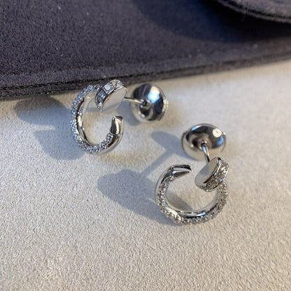 [Vellora Opalyn]JUSTE EARRINGS SILVER DIAMONDS