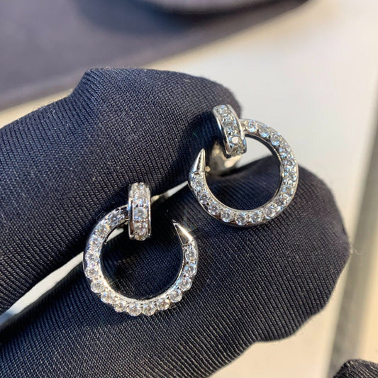 [Vellora Opalyn]JUSTE EARRINGS SILVER DIAMONDS