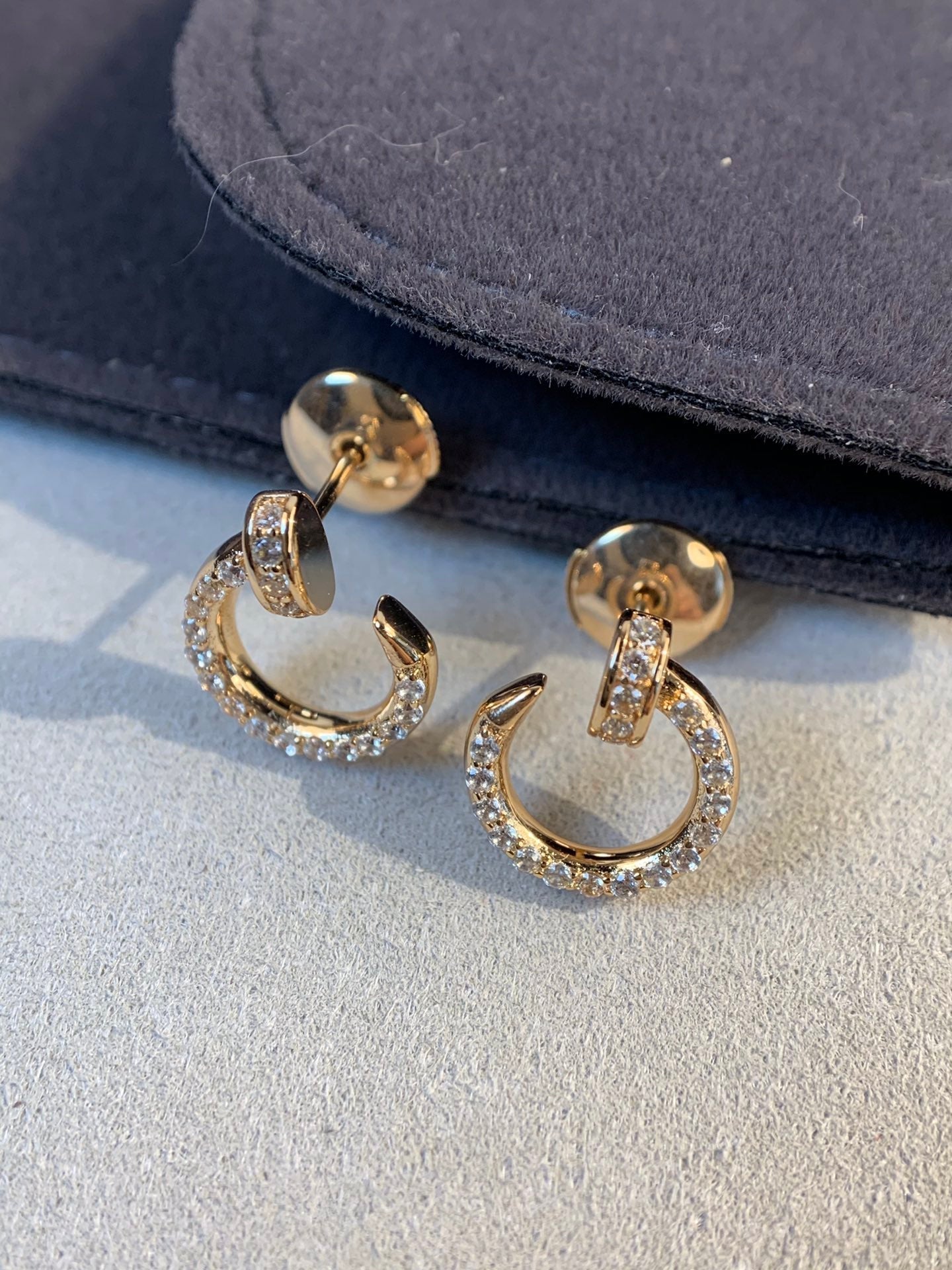 [Vellora Opalyn]JUSTE EARRINGS GOLD DIAMONDS