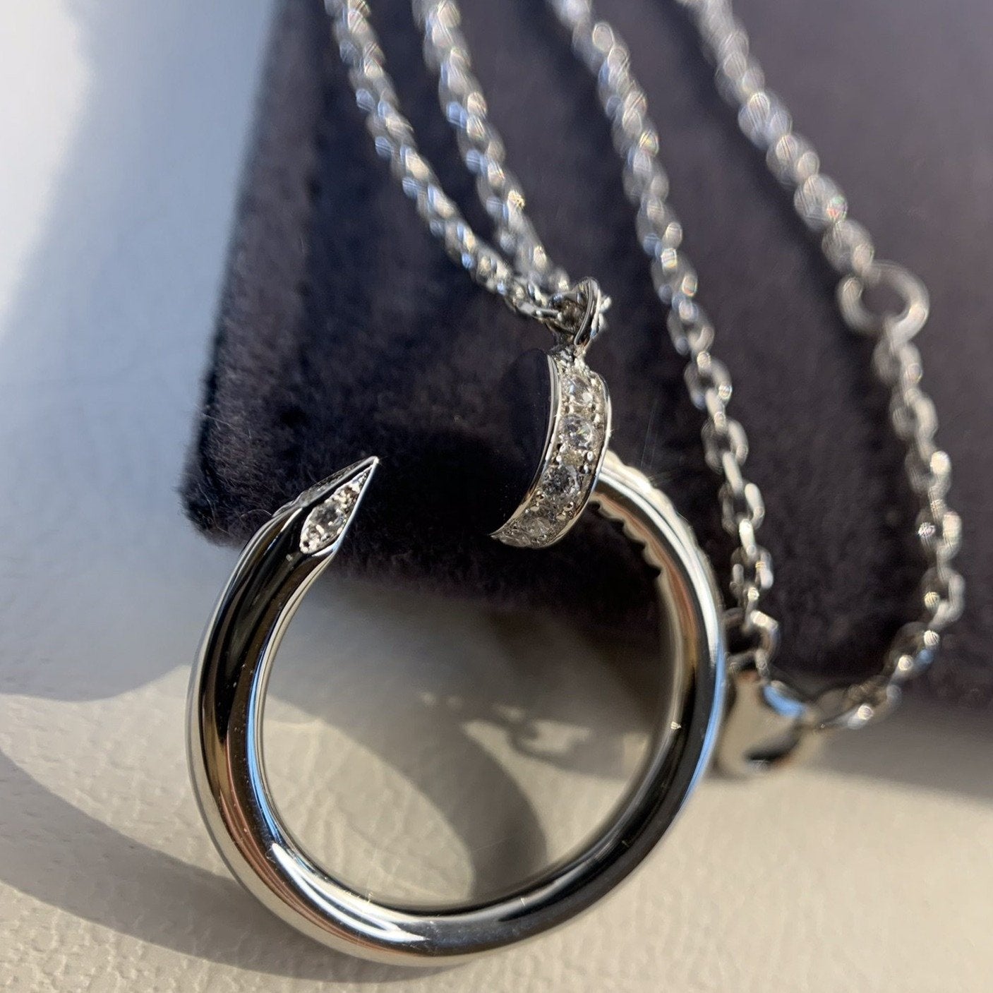 [Vellora Opalyn]JUSTE NECKLACE SILVER
