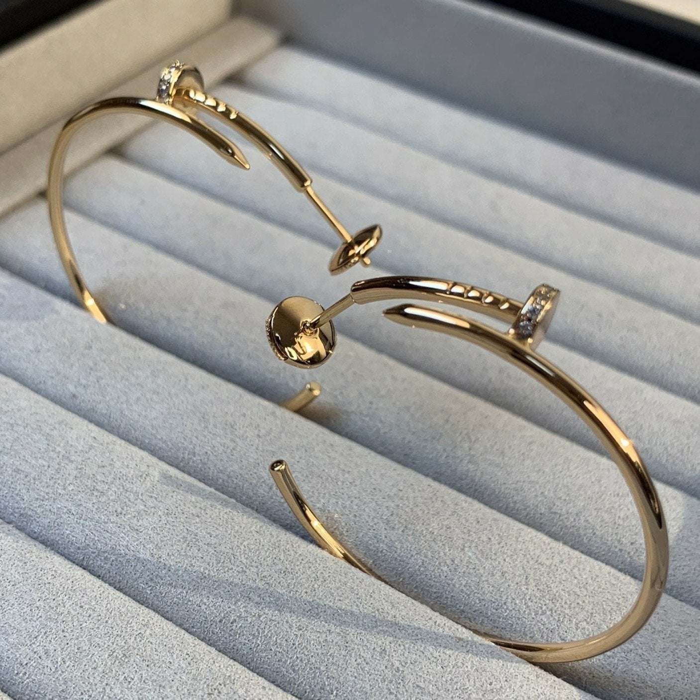 [Vellora Opalyn]JUSTE EARRINGS GOLD DIAMONDS 1.8MM