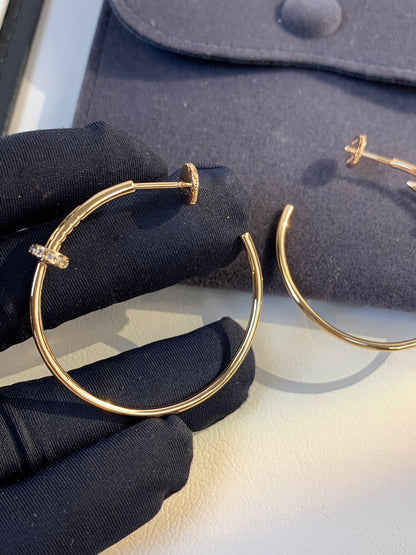 [Vellora Opalyn]JUSTE EARRINGS GOLD DIAMONDS 1.8MM