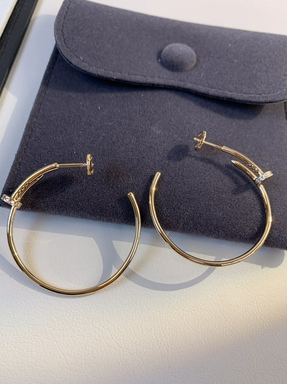 [Vellora Opalyn]JUSTE EARRINGS GOLD DIAMONDS 1.8MM
