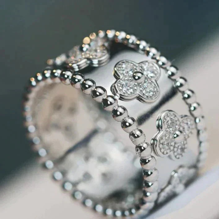 [Vellora Opalyn]CLOVER KALEIDOSCOPE RING 10MM