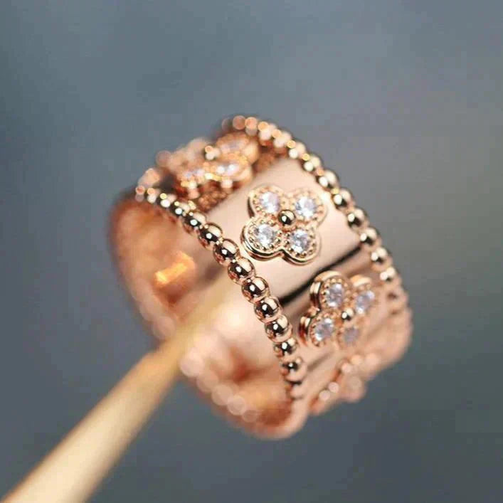 [Vellora Opalyn]CLOVER KALEIDOSCOPE RING 10MM