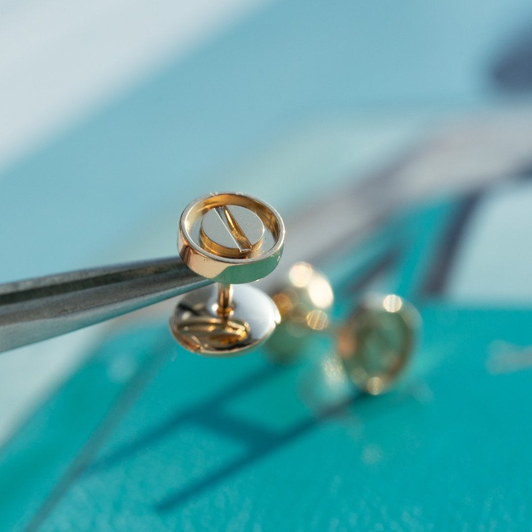 [Vellora Opalyn]LOVE EARRINGS PINK GOLD 10MM
