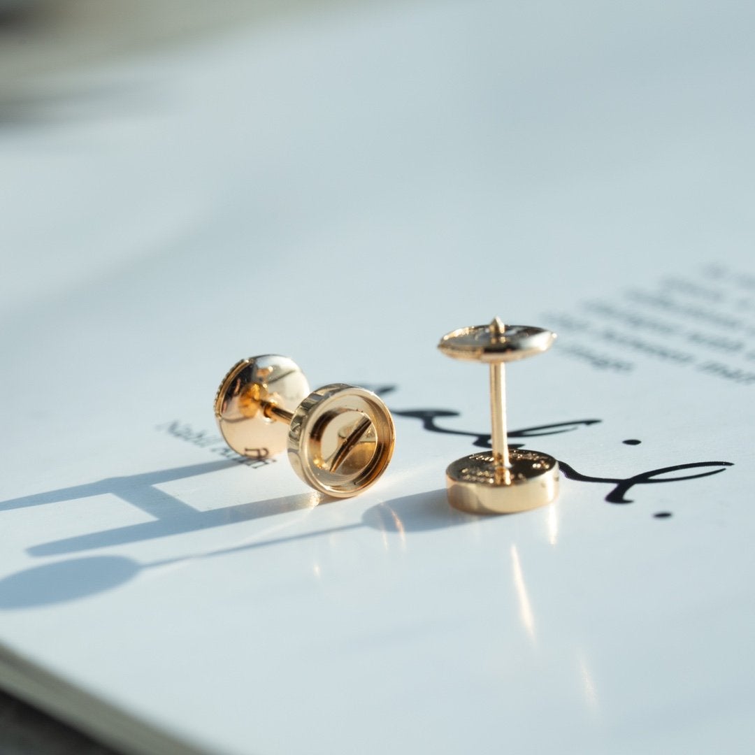 [Vellora Opalyn]LOVE EARRINGS PINK GOLD 10MM