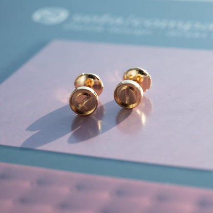 [Vellora Opalyn]LOVE EARRINGS PINK GOLD 10MM