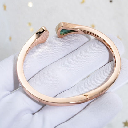 [Vellora Opalyn]DREAM BRACELET OPEN MALACHITE PINK GOLD