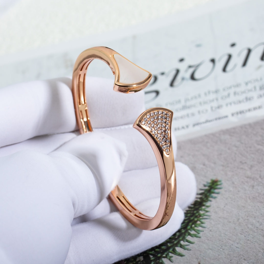 [Vellora Opalyn]DREAM BRACELET OPEN PINK GOLD MOP DIAMOND