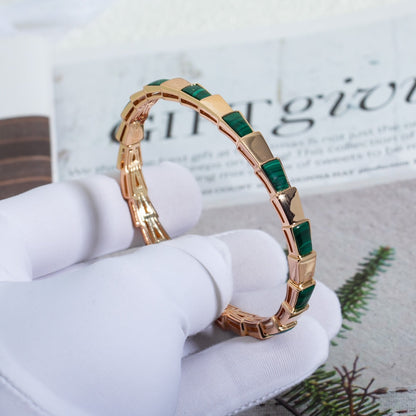 [Vellora Opalyn]SERPENTI BRACELET PINK GOLD MALACHITE