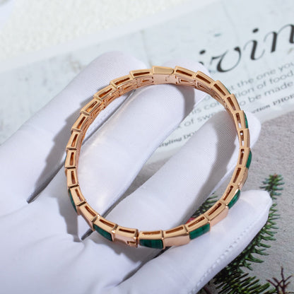 [Vellora Opalyn]SERPENTI BRACELET PINK GOLD MALACHITE
