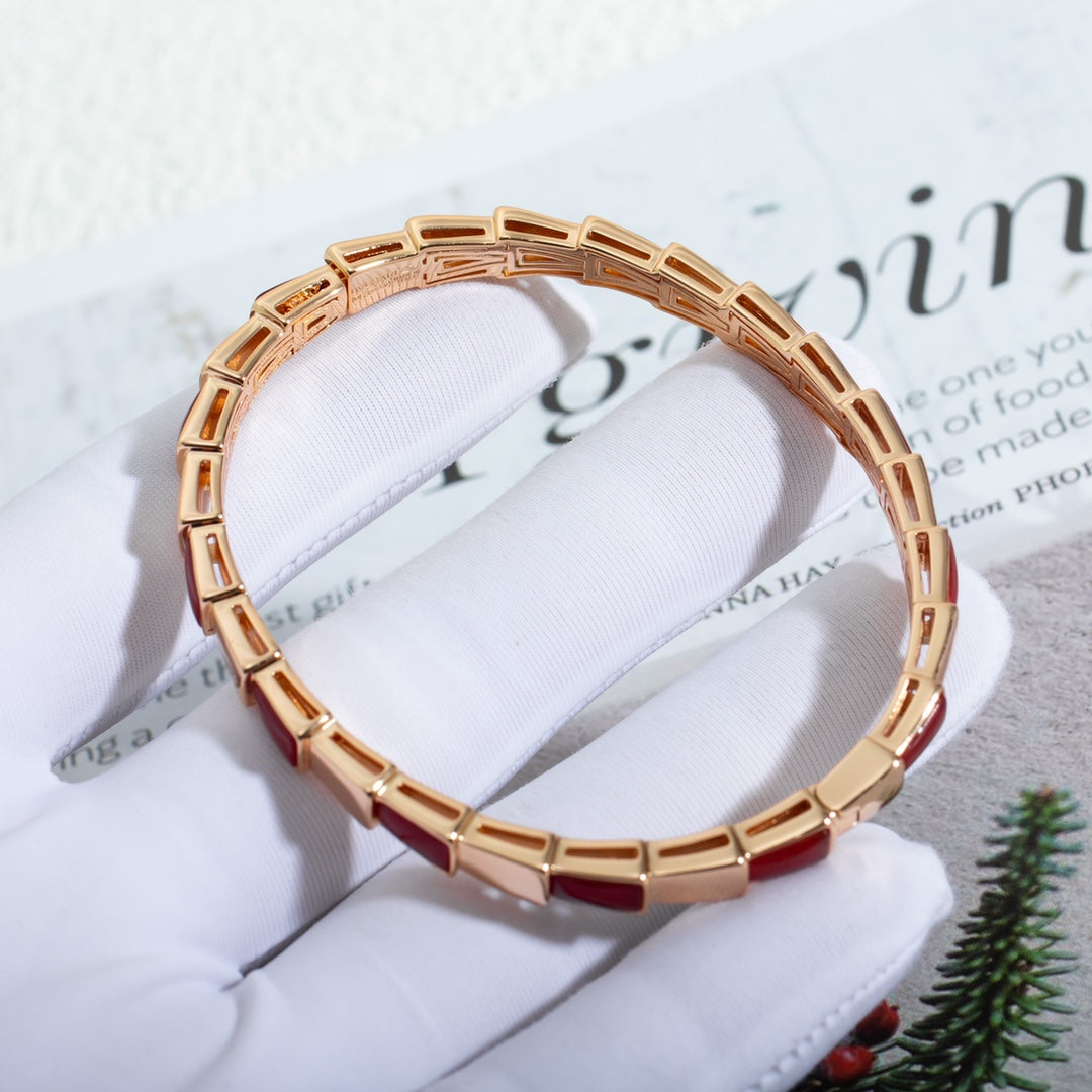 [Vellora Opalyn]SERPENTI BRACELET PINK GOLD RUBELLITE