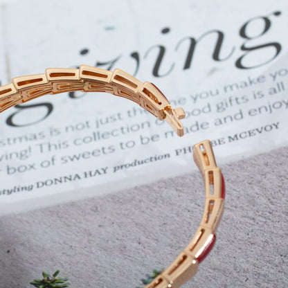 [Vellora Opalyn]SERPENTI BRACELET PINK GOLD RUBELLITE