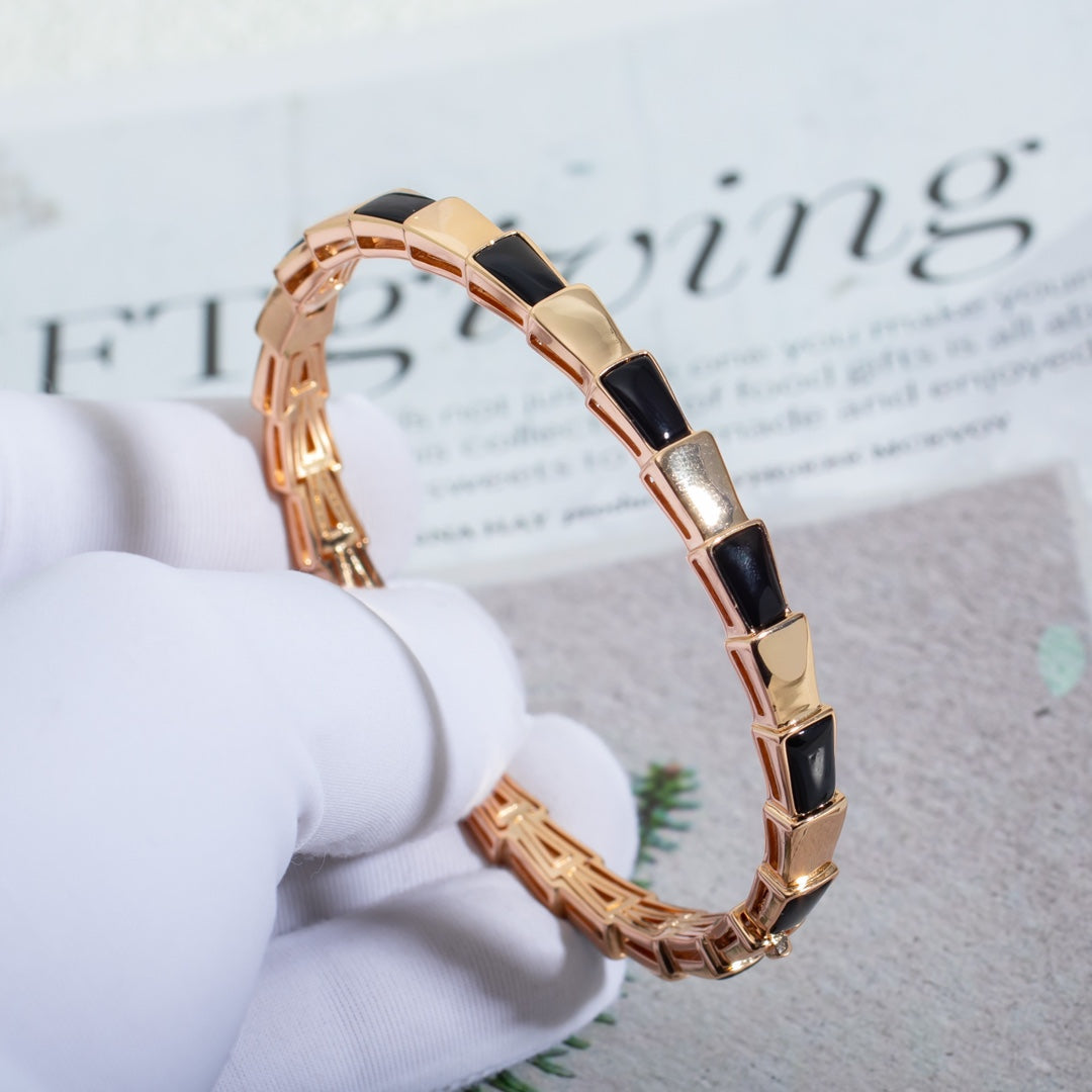 [Vellora Opalyn]SERPENTI BRACELET PINK GOLD ONYX