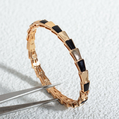 [Vellora Opalyn]SERPENTI BRACELET PINK GOLD ONYX