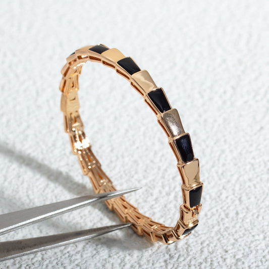 [Vellora Opalyn]SERPENTI BRACELET PINK GOLD ONYX