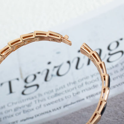 [Vellora Opalyn]SERPENTI BRACELET PINK GOLD ONYX
