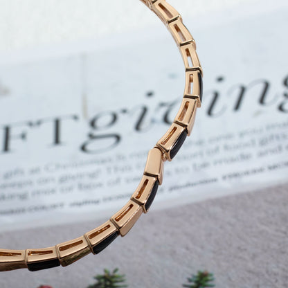 [Vellora Opalyn]SERPENTI BRACELET PINK GOLD ONYX
