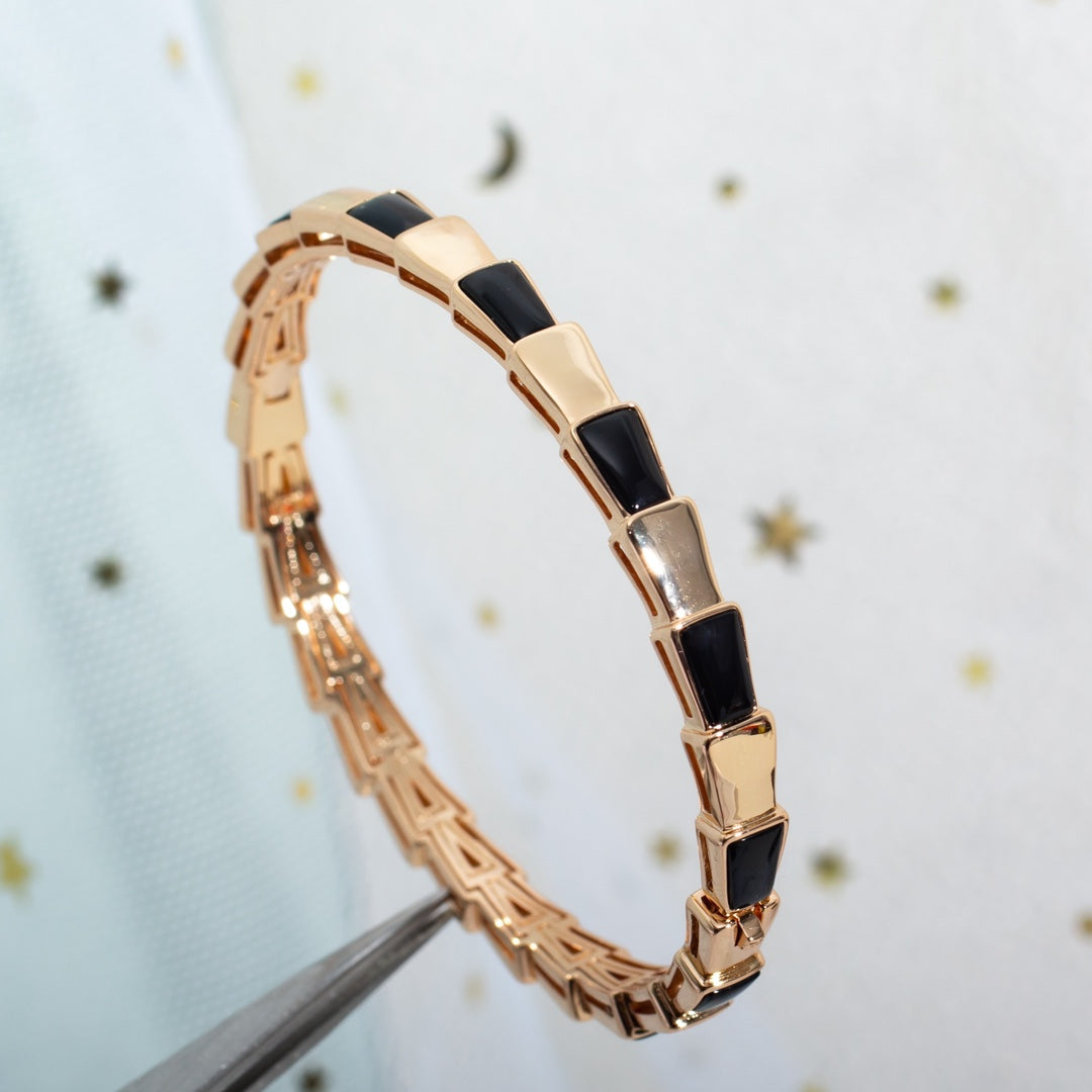 [Vellora Opalyn]SERPENTI BRACELET PINK GOLD ONYX