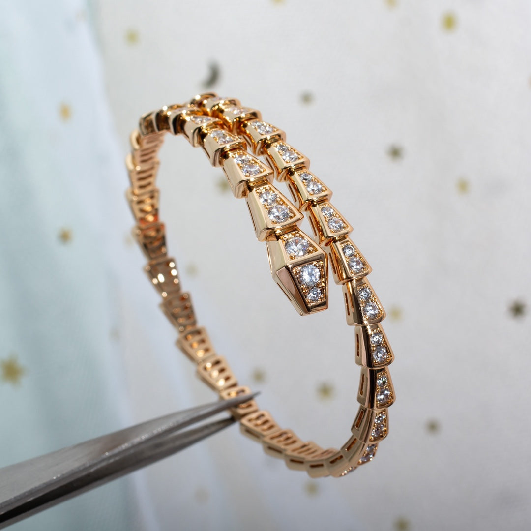 [Vellora Opalyn]SERPENTI BRACELET 6.8MM PINK GOLD DIAMOND
