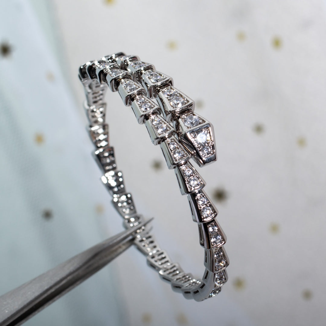[Vellora Opalyn]SERPENTI BRACELET 6MM SILVER DIAMOND