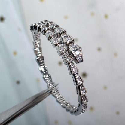[Vellora Opalyn]SERPENTI BRACELET 6MM SILVER DIAMOND