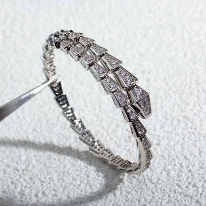 [Vellora Opalyn]SERPENTI BRACELET 6MM SILVER DIAMOND