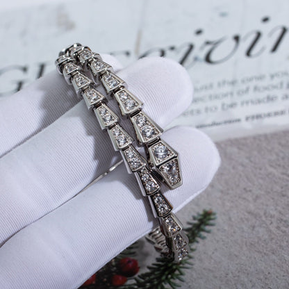 [Vellora Opalyn]SERPENTI BRACELET 6MM SILVER DIAMOND