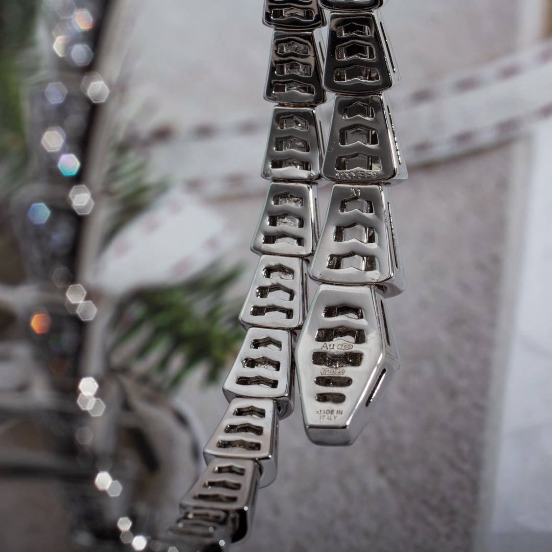 [Vellora Opalyn]SERPENTI BRACELET 6MM SILVER DIAMOND
