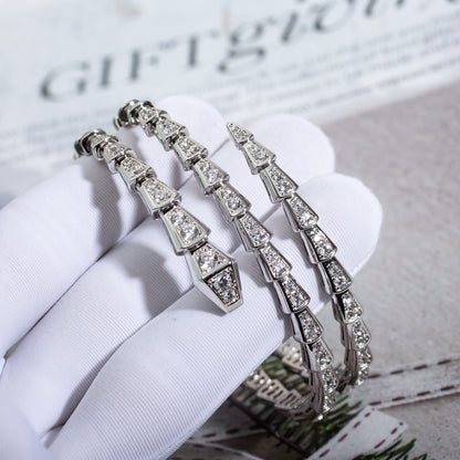 [Vellora Opalyn] SERPENTI BRACELET SILVER DIAMOND DOUBLE ROW