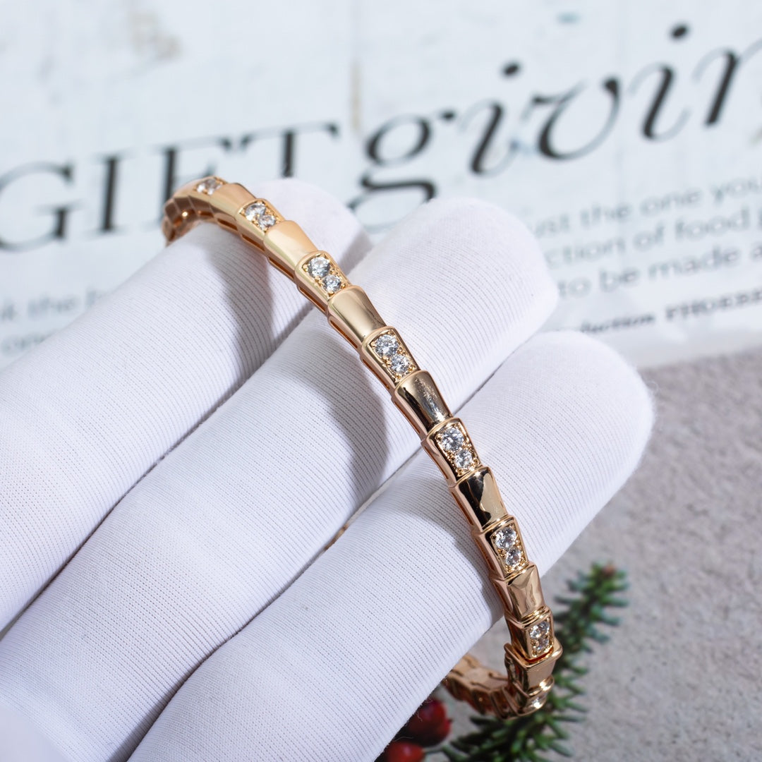 [Vellora Opalyn]SERPENTI SMALL BRACELET PINK GOLD DIAMOND