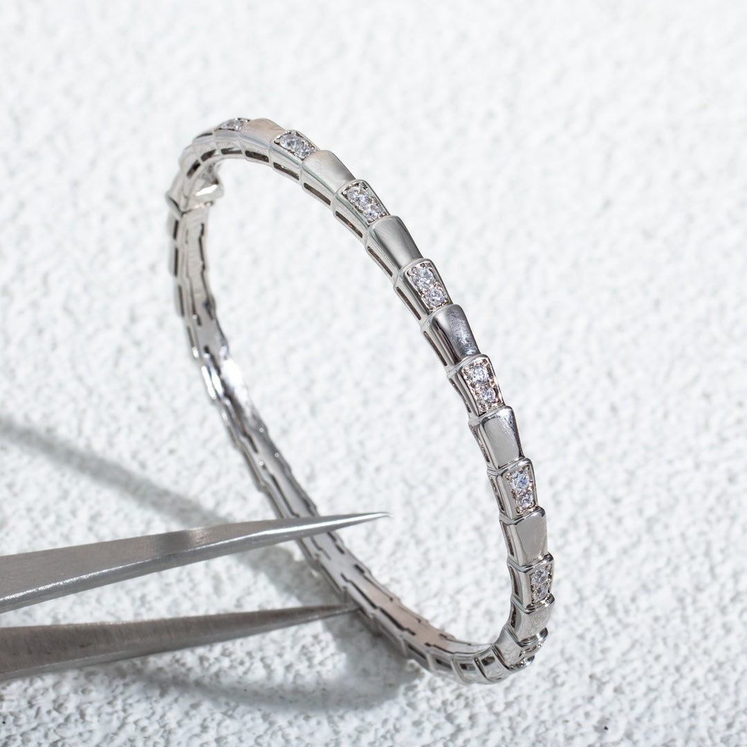 [Vellora Opalyn]SERPENTI BRACELET SILVER DIAMOND