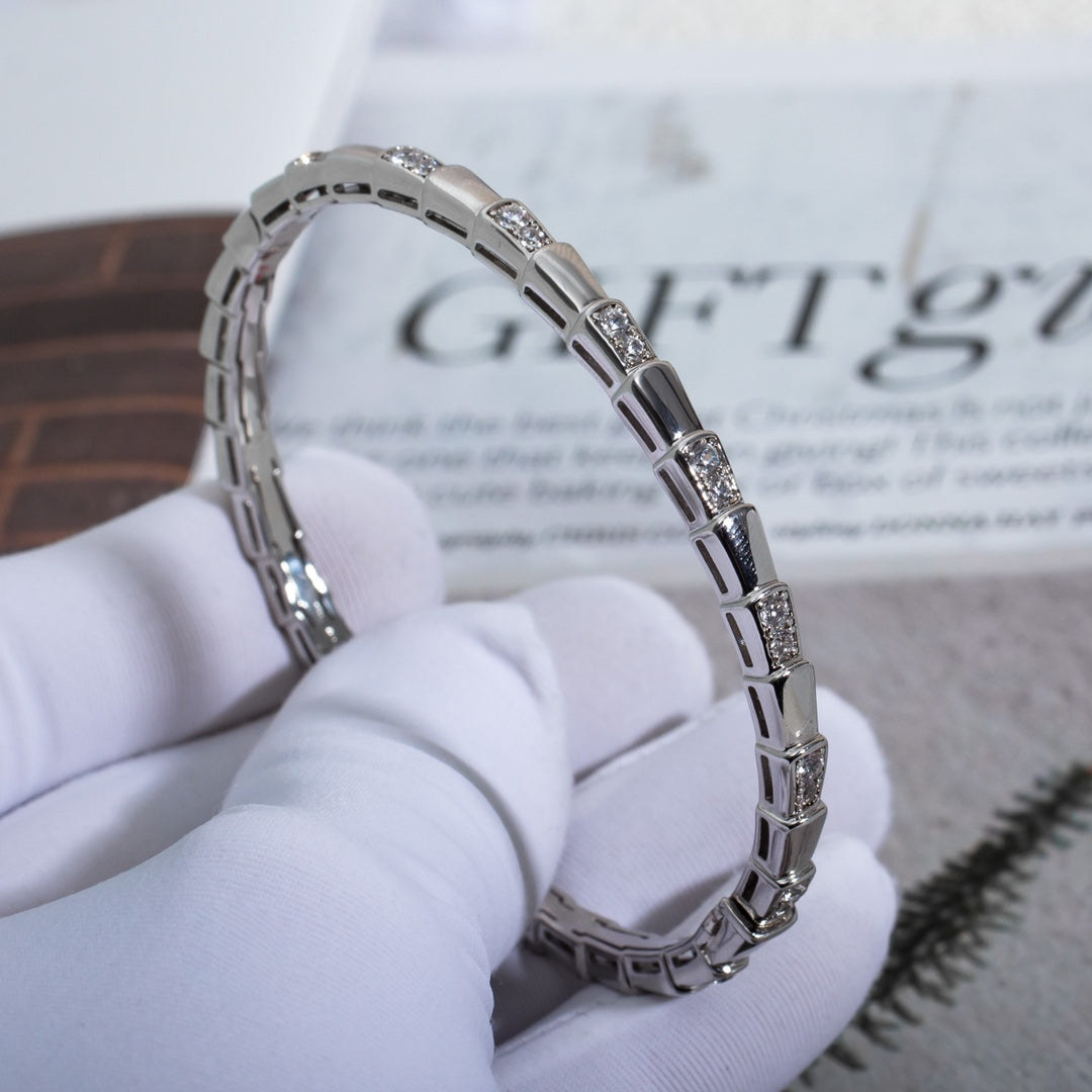 [Vellora Opalyn]SERPENTI BRACELET SILVER DIAMOND