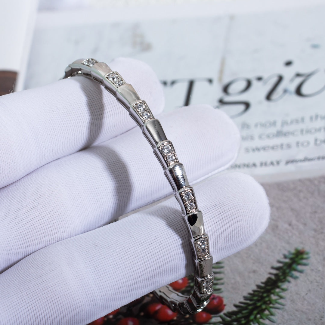 [Vellora Opalyn]SERPENTI BRACELET SILVER DIAMOND
