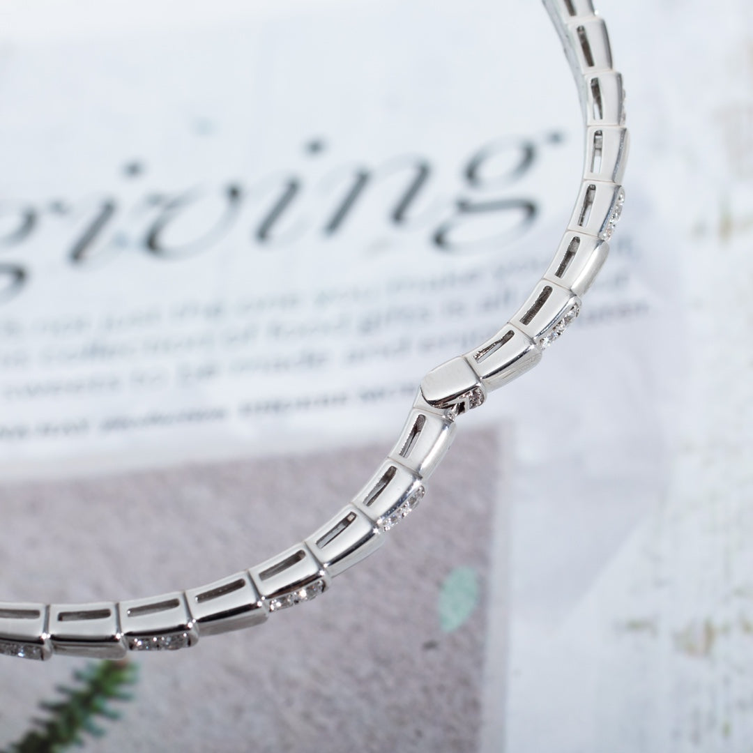 [Vellora Opalyn]SERPENTI BRACELET SILVER DIAMOND