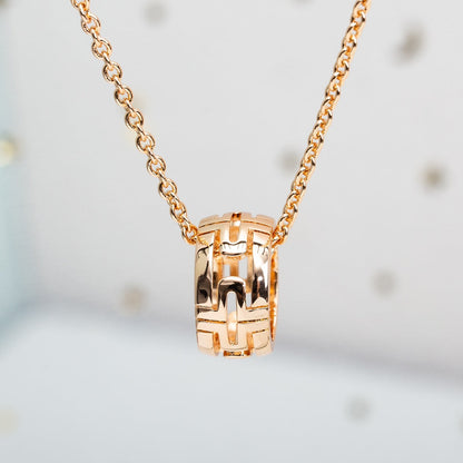 [Vellora Opalyn]PARENTESI NECKLACE PINK GOLD