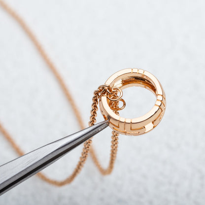 [Vellora Opalyn]PARENTESI NECKLACE PINK GOLD