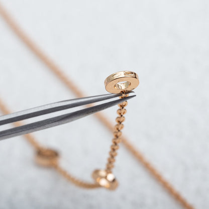 [Vellora Opalyn]PARENTESI NECKLACE PINK GOLD