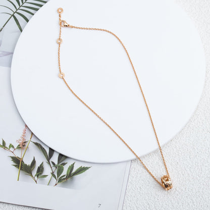 [Vellora Opalyn]PARENTESI NECKLACE PINK GOLD