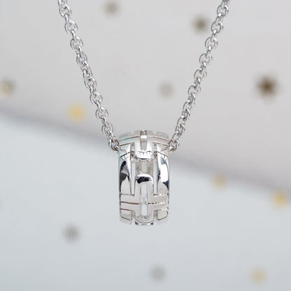 [Vellora Opalyn]PARENTESI NECKLACE SILVER