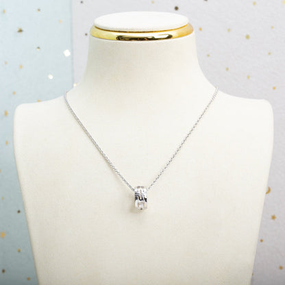 [Vellora Opalyn]PARENTESI NECKLACE SILVER