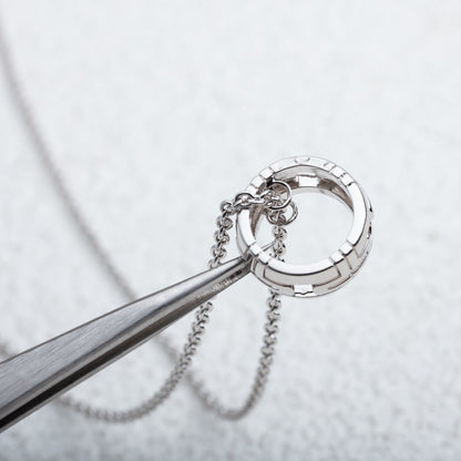 [Vellora Opalyn]PARENTESI NECKLACE SILVER